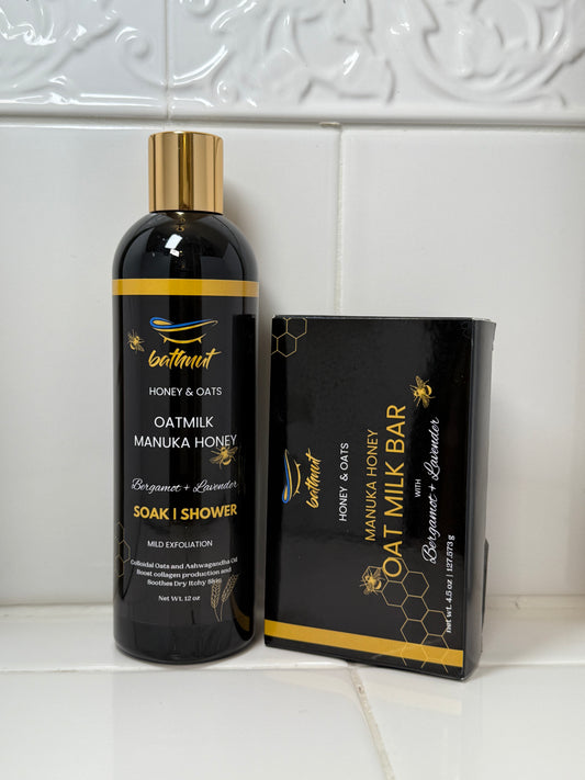 Honey & Oat Milk Soap & Body Wash Duo